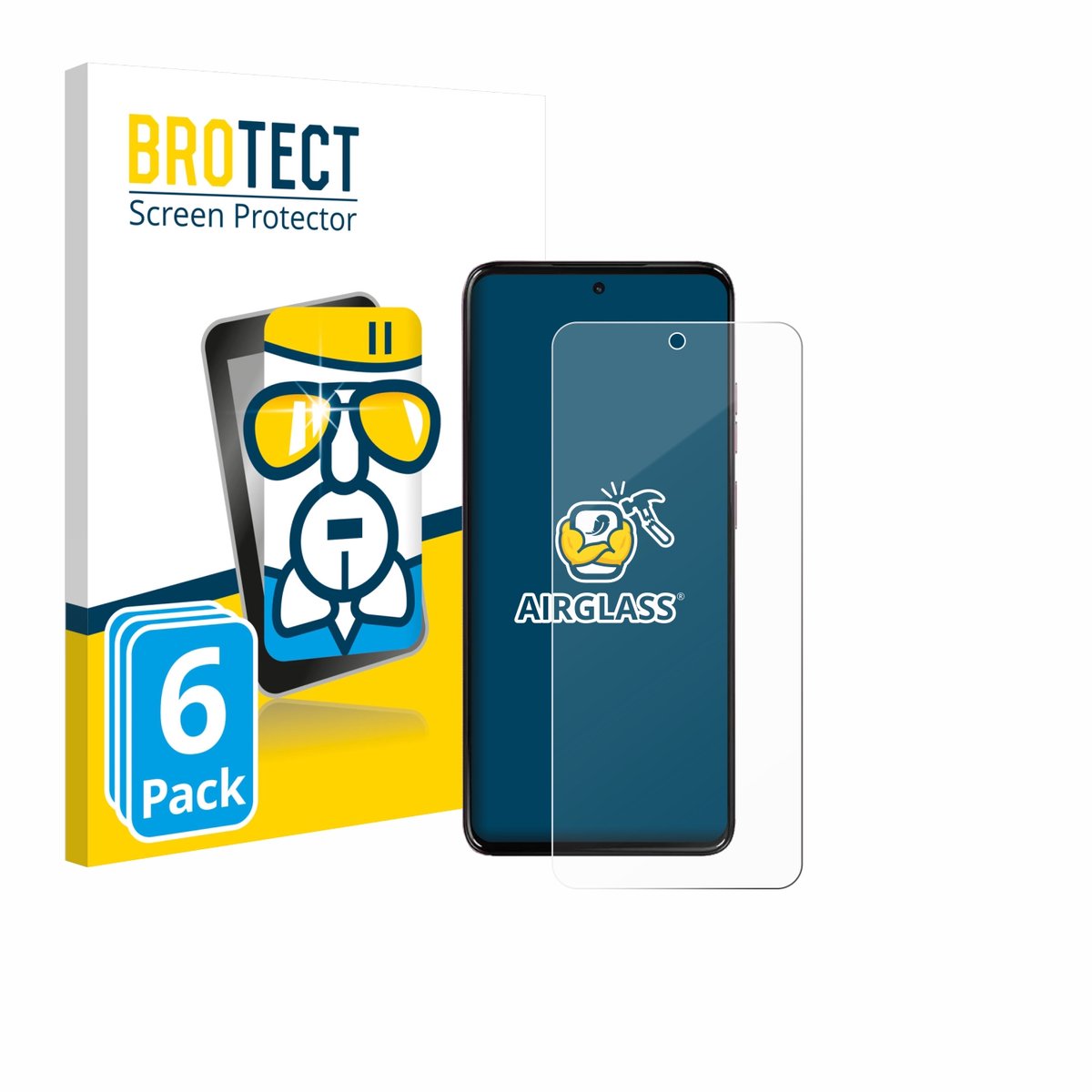 Screenprotector 6 Stuks voor Motorola Moto G17 Power Beschermglas transparant