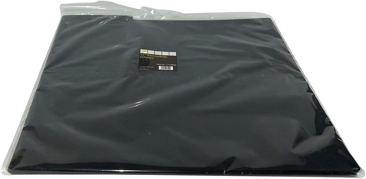 10x Scheidingswanden Zwart voor LP Archief en Platenbakken | Sorteer Tabs