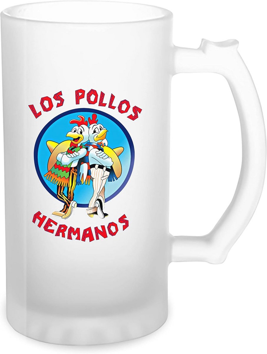 Transparante biermok stein 0,5 liter Los Pollos Hermanos