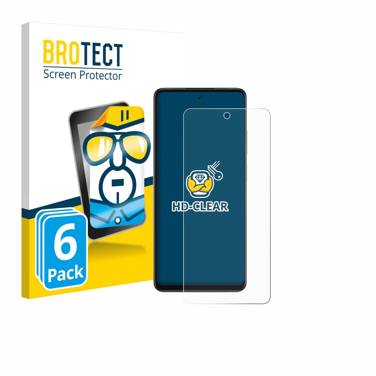 BROTECT - Screenprotector voor Oppo A5x 4G - Folie Beschermfolie transparant 6 Stuks