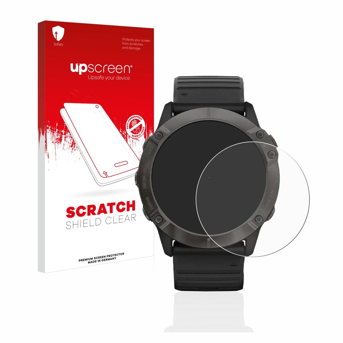 upscreen - Screenprotector voor Garmin Fenix 6X Pro - Folie Beschermfolie transparant