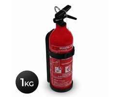 Brandblusser Poeder 1 kg – ABC Brandklasse – Met Ophangbeugel – Gecertificeerd