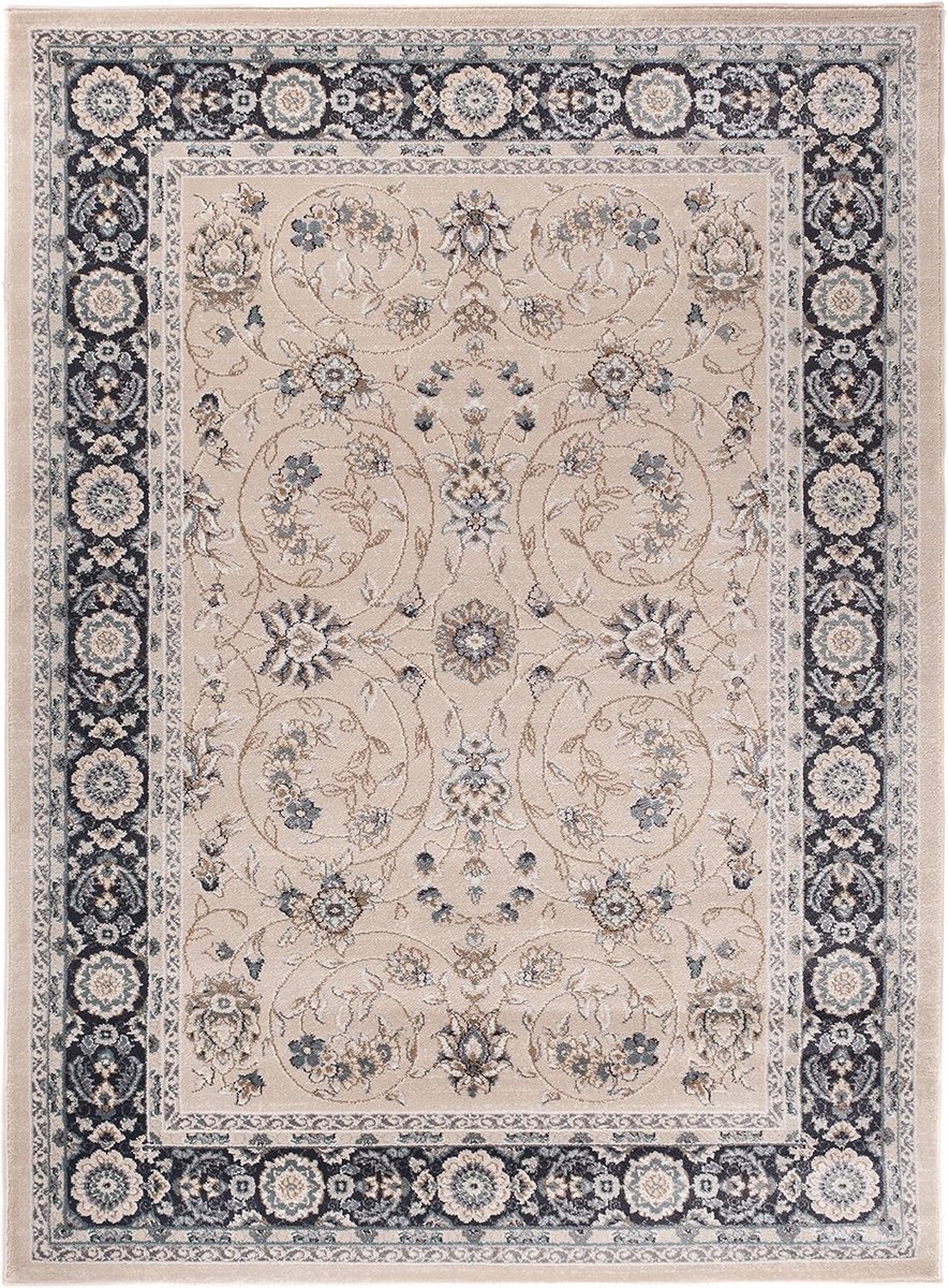 Klassiek Traditioneel Vloerkleed 180x250 cm Beige - Oosters Ornament Tapijt voor Woonkamer