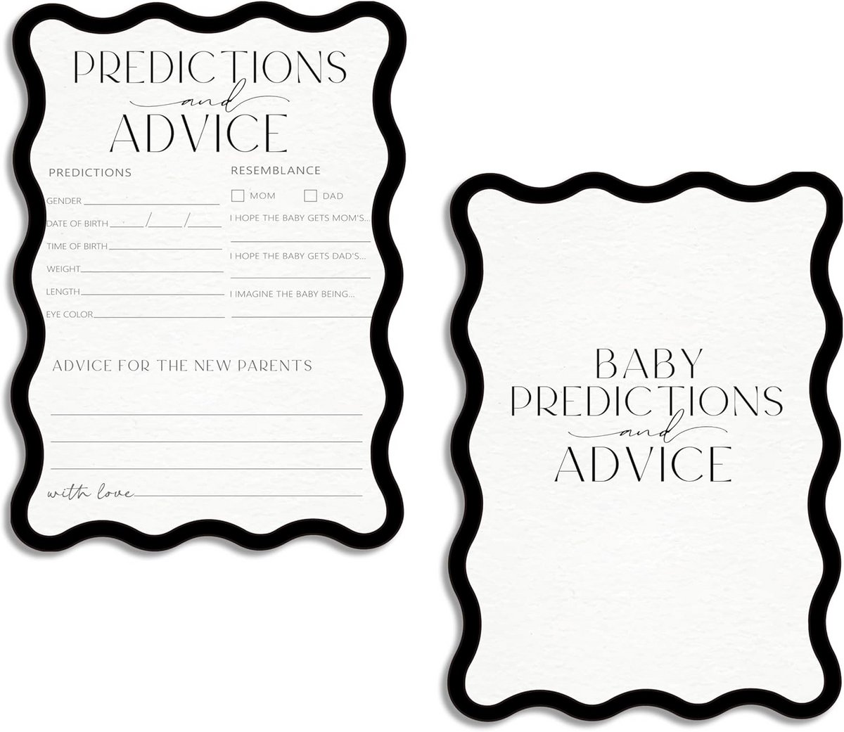 Babyshower Spel: Advies- en Voorspellingskaarten voor Nieuwe Ouders (25 Stuks)