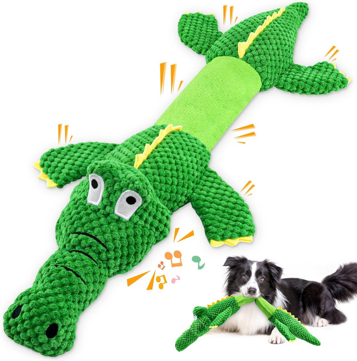 Duurzaam Hondenspeelgoed Set: Piepend Pluche Kauwspeelgoed & Stoer Touwtrektouw voor Puppy’s en Volwassen Honden