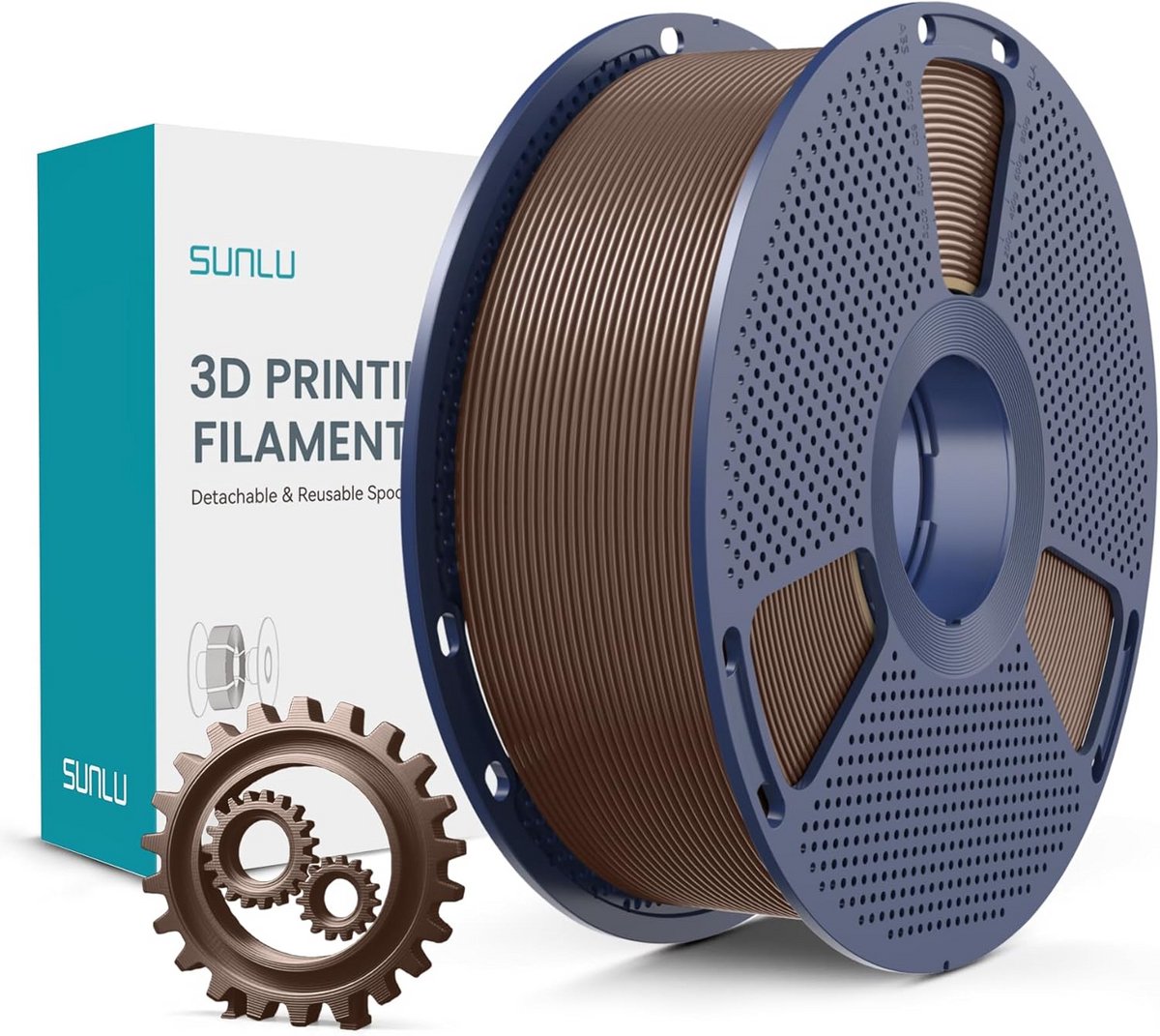 PLA+ 3D Printer Filament 1.75mm 1kg - Zeer Sterk, Hoge Nauwkeurigheid Koffiebruin