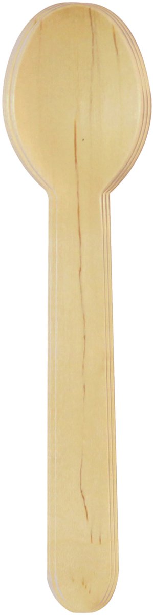 Vegaoo - 8 eco-verantwoorde houten lepels 15 cm