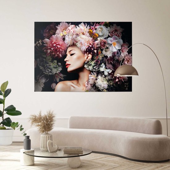 Poster XXL Femme au chapeau fleuri