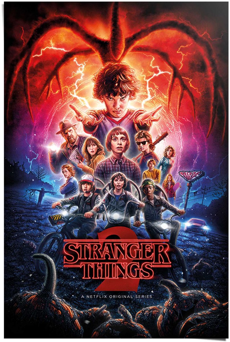REINDERS Poster Stranger Things - 91,5 x 61 - Papier - REINDERS rood