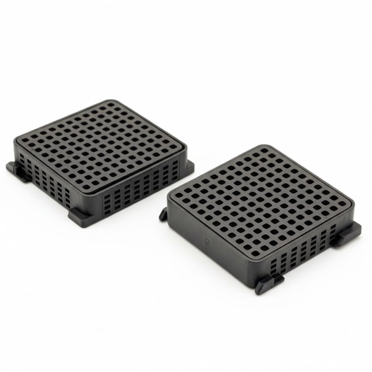 Fixem koolstoffilter koelkast per 2 stuks 43x43x11 mm, geschikt voor Miele Liebherr 9882429, 9882460, 988246000, 988246001, 9096989, 909698900, 988242900, 744021-00 fresh air anti geur filter