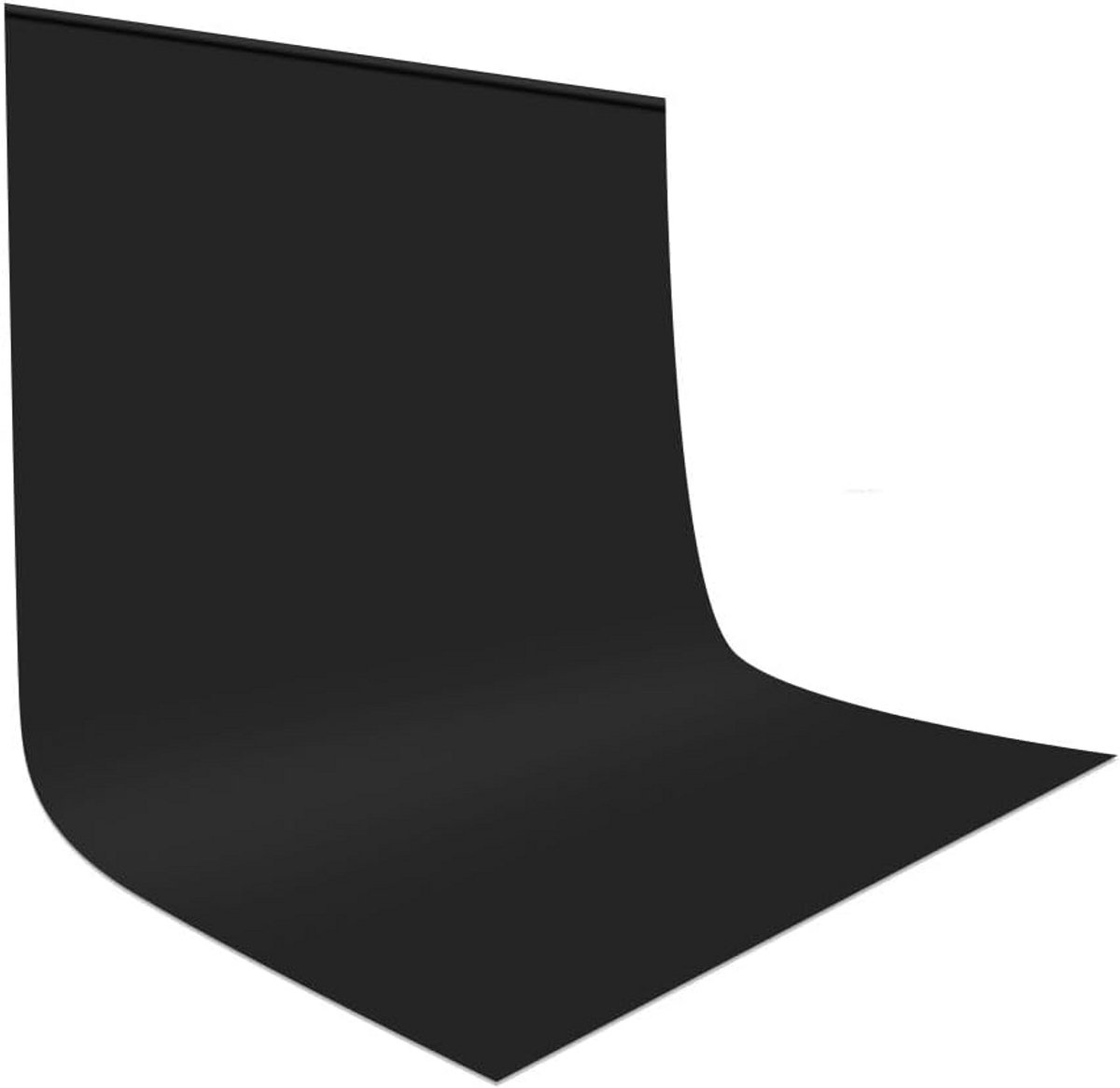 Zwarte Fotografie Achtergrond 1.5x2m – Kreukvrij & Wasbaar Polyester Doek