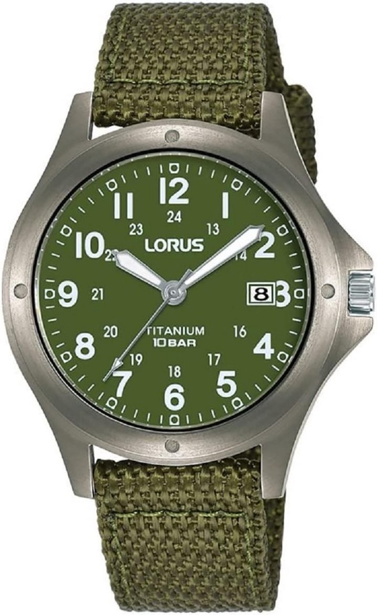 Herenhorloge Titanium Militair Groen Polshorloge met Band