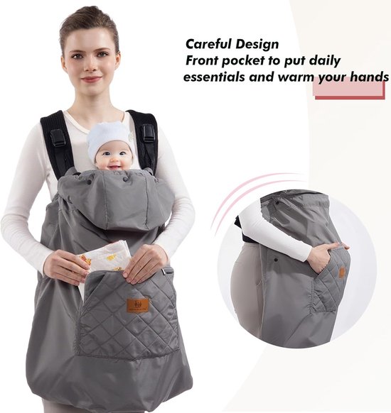 Universele Winterhoes voor Babydraagzak - Warm en Waterdicht Draagcomfort van Universele — afbeelding 5