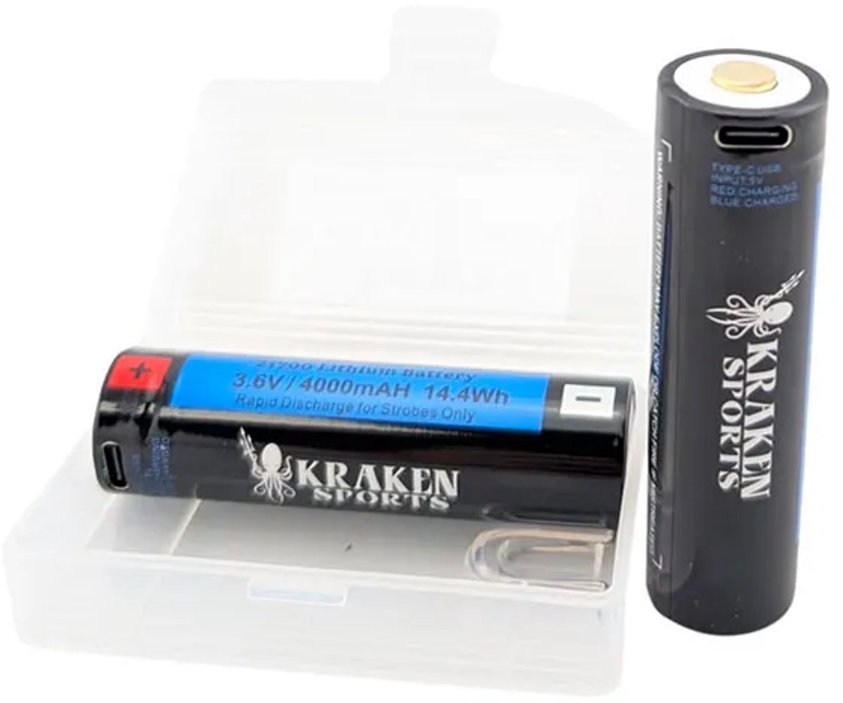 Kraken High Demand 21700 Lithiumbatterij 4000 Mah 2 Eenheden Transparant