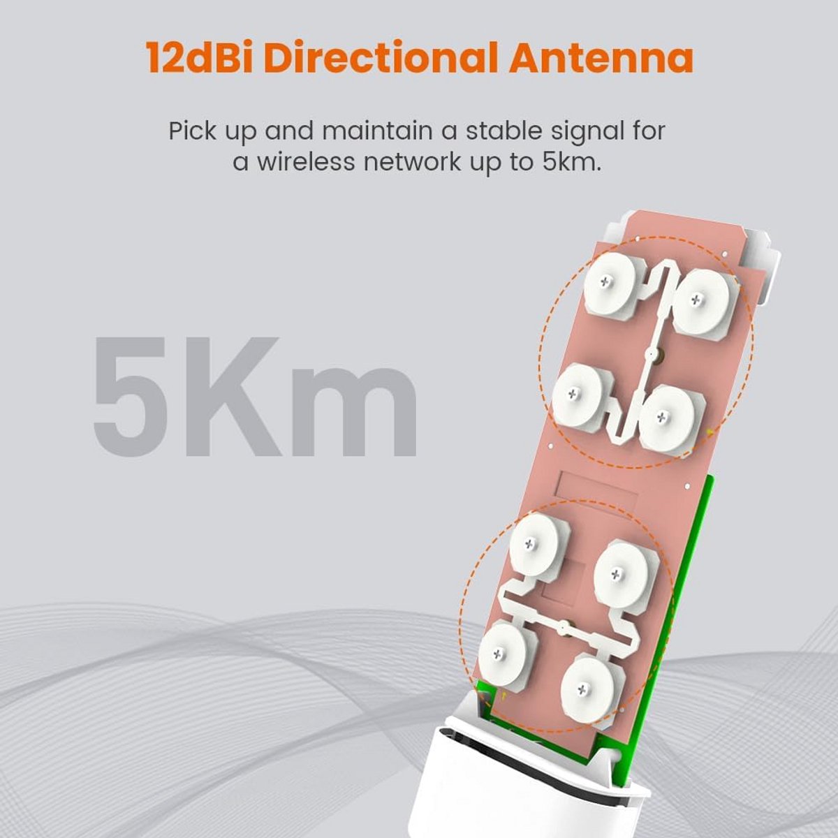 Outdoor Draadloze Brug WiFi Extender 5km Bereik voor Stabiele Internetverbinding