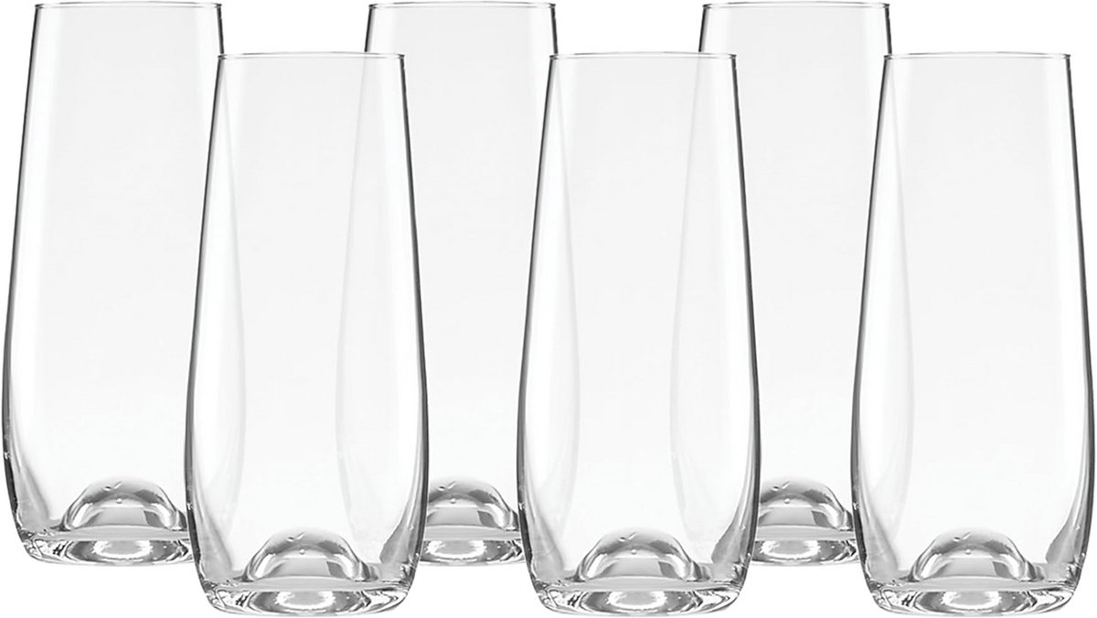Set van 6 Steelloze Champagnefluiten, Handgemaakt en Vaatwasmachinebestendig