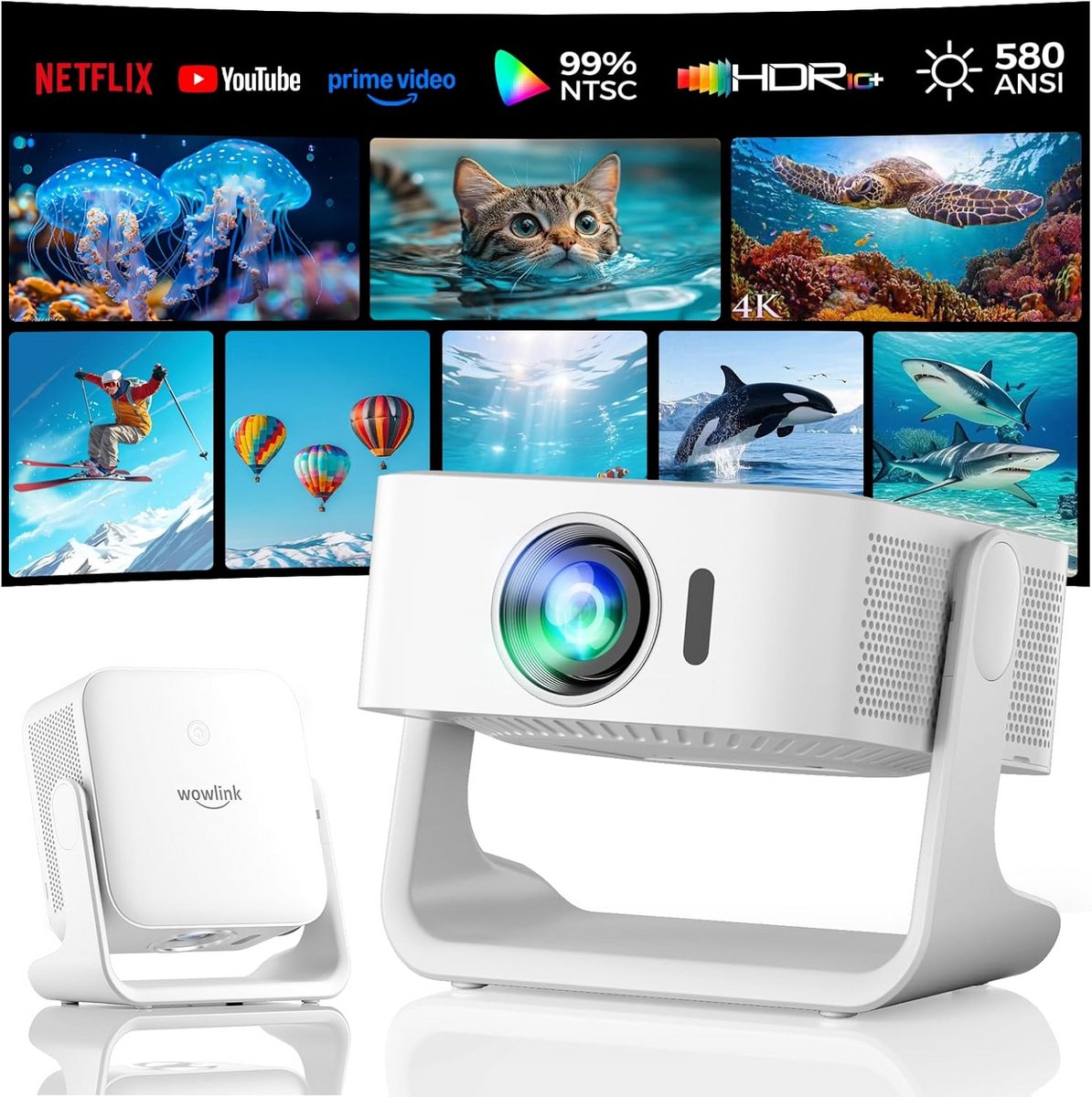 4K Ondersteunde Projector met 1080P Native Resolutie