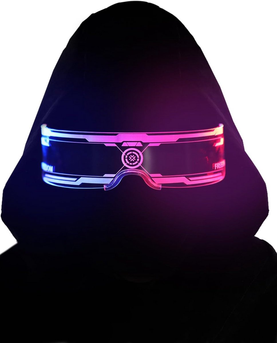 LED Lichtgevende Bril Cyberpunk Masker voor Feest en Cosplay