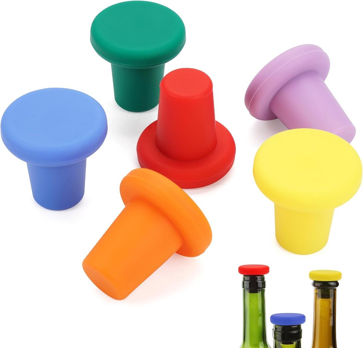Festival dop - Partydop universele flessendop - Blauw - Herbruikbaar