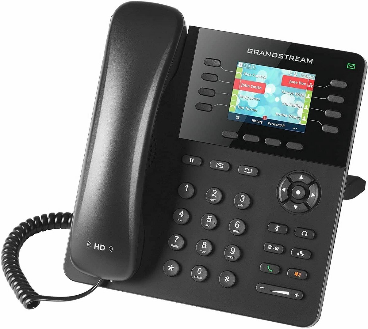 HD IP Telefoon met Bluetooth - Zakelijk Kantoor Telefoon Zwart