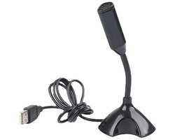 Verstelbare Ophalsboet Mini voor Laptop/Desktop Computers PC Microfoon, Plug and Play, Driver-Vrije Bureau Microfoon, Opnames, Spellen, Streaming, Podcasts. (3.5MM)