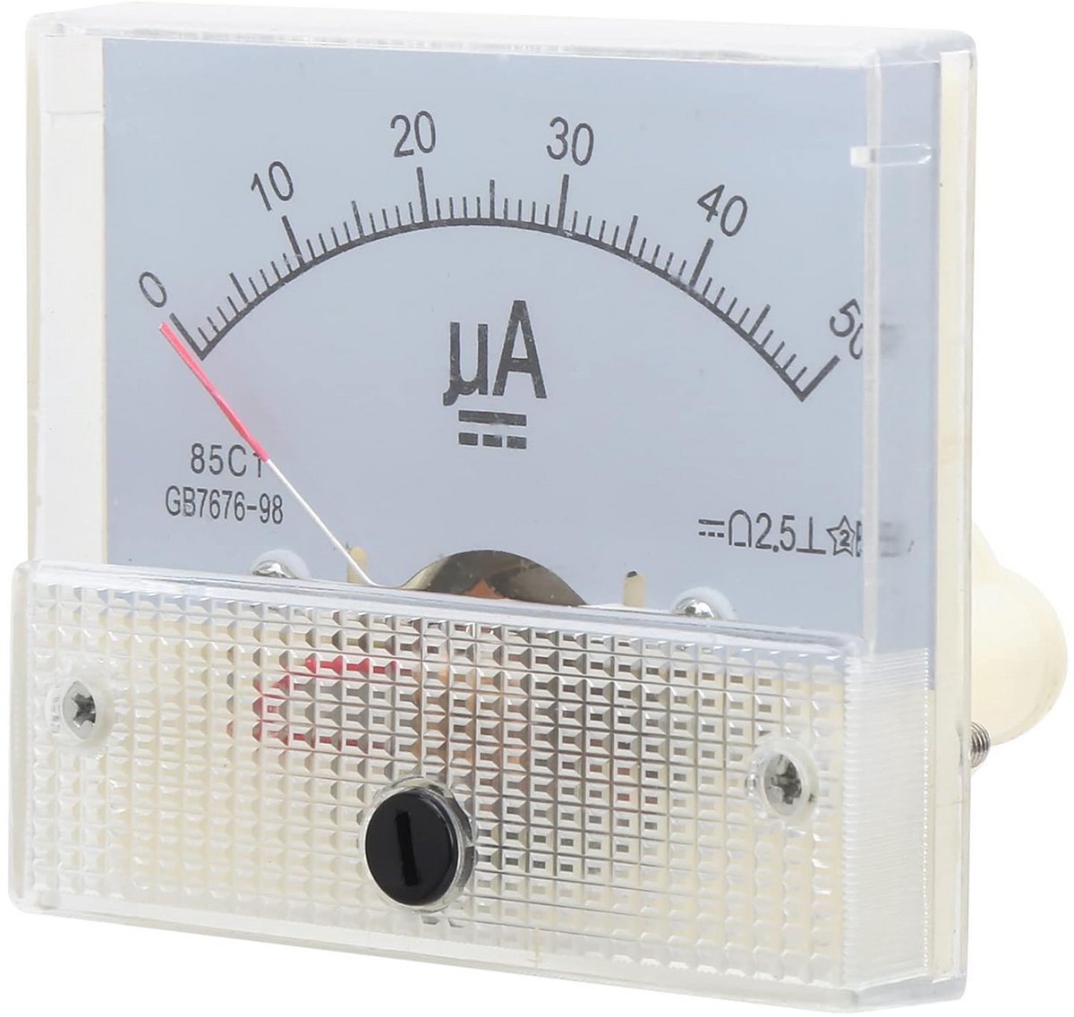 Analoge DC Ampèremeter Pointer 0-50uA voor Paneelmontage