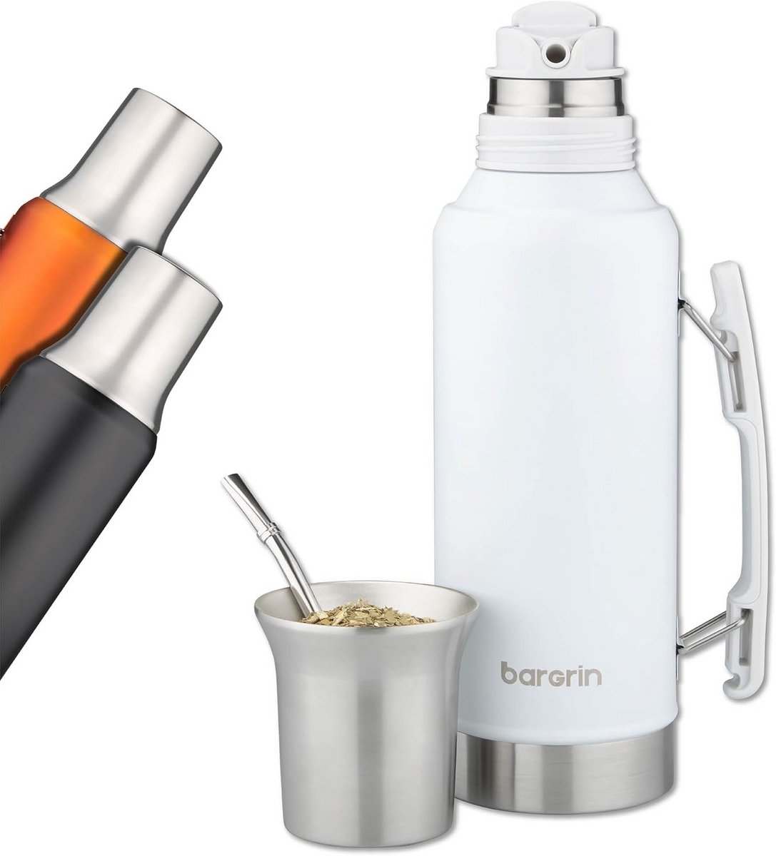 Witte Thermoskan met Deksel - BPA-Vrij en Lekvrij