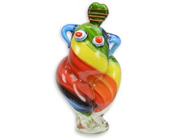 Beeld glas - Danseres Abstract Kleurrijk - Murano Stijl Sculptuur - 33 cm hoog