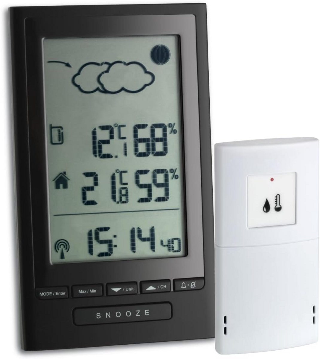 Draadloos Weerstation met Binnen- en Buitentemperatuur, Luchtvochtigheid en Weersvoorspelling