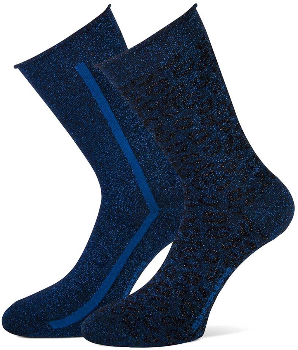MarcMarcs - 4-Pack - Damessokken - Katoen Fijn - Dames - blauw - 35-38 - 81992