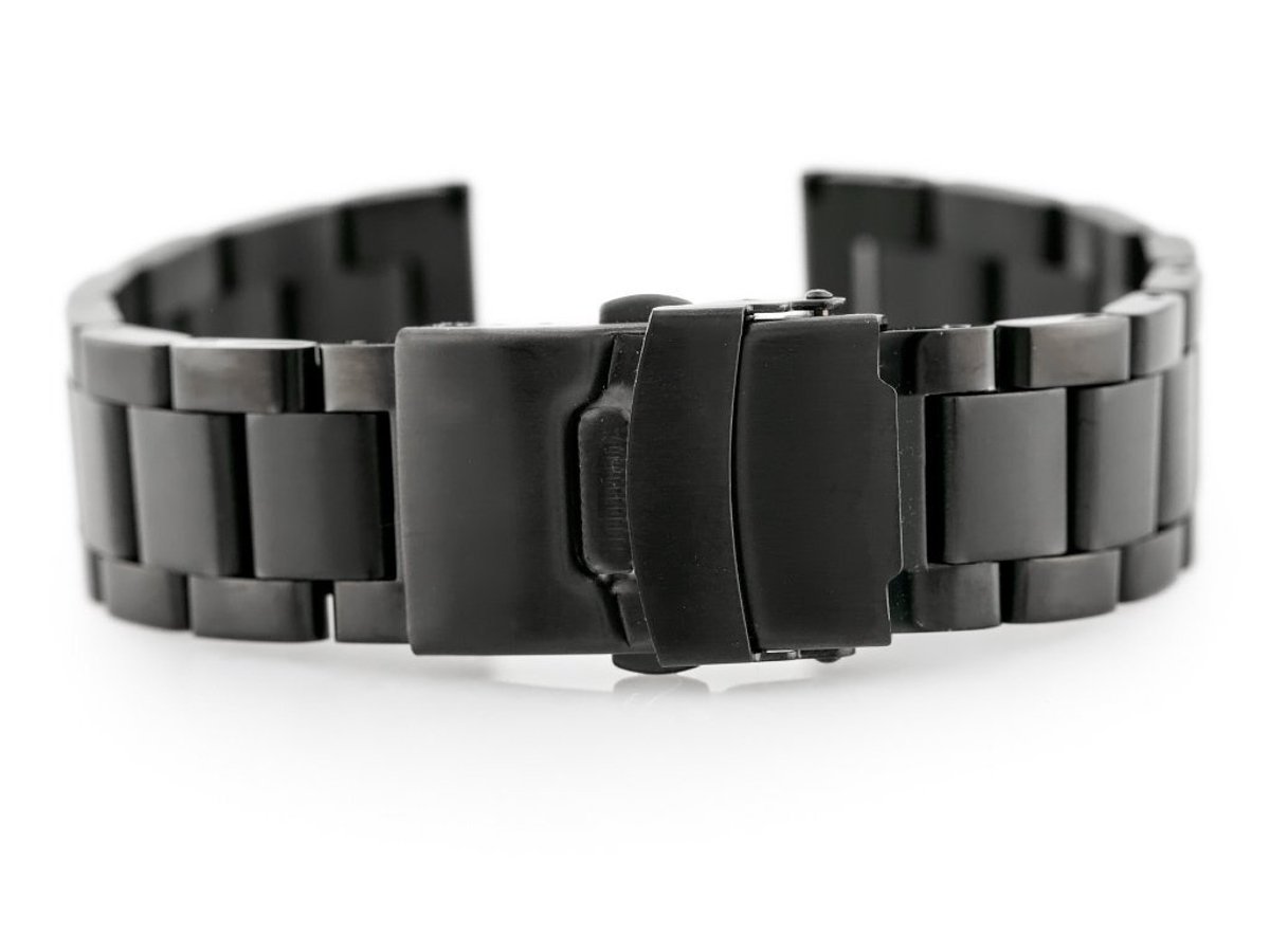 Pacific Model 3 - Horlogeband - Zwart - Staal - 18mm