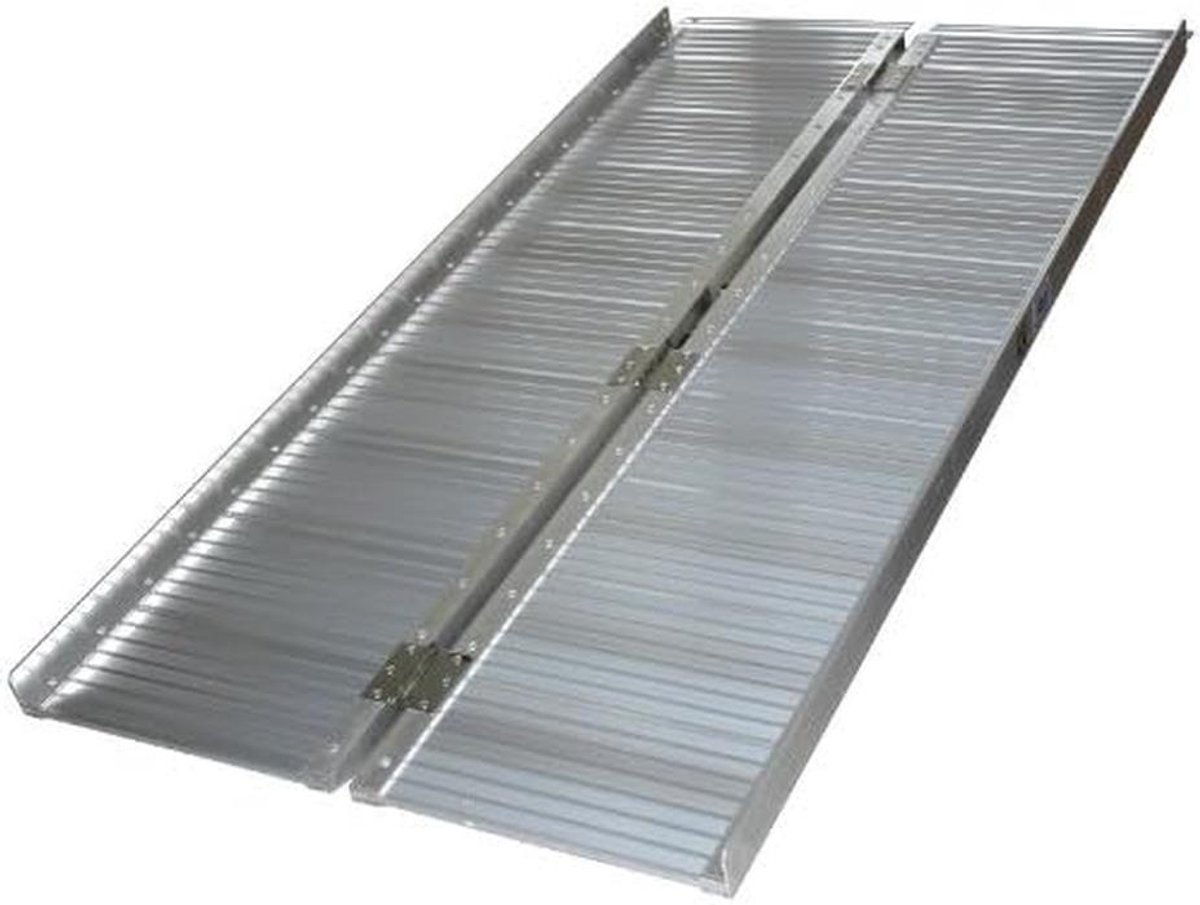 Inklapbare Aluminium Rolstoelhelling 180 cm - Antislip Oprijplaat tot 270 kg