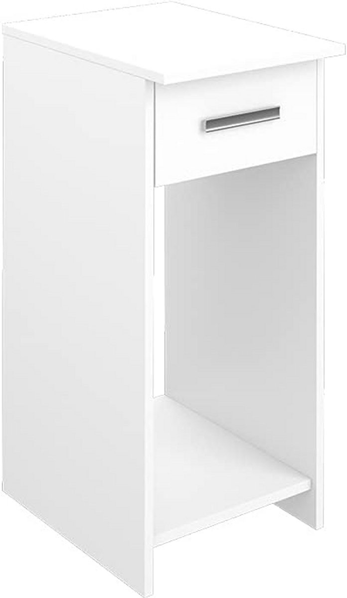 Compacte Witte PC Kast met Lade voor Kabelbeheer