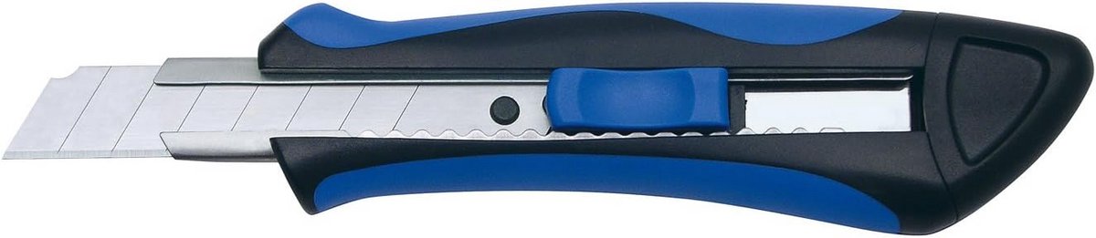 Professionele Snap-off Cutter 18mm Blauw/Zwart voor Kantoor en Hobby