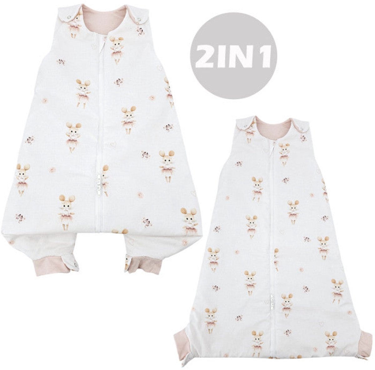 2in1 multifunctional baby sleeping bag BALLERINA MOUSE