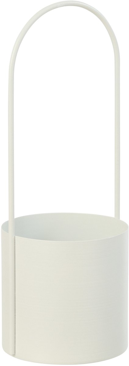 J-Line bloempot - ijzer - wit - medium