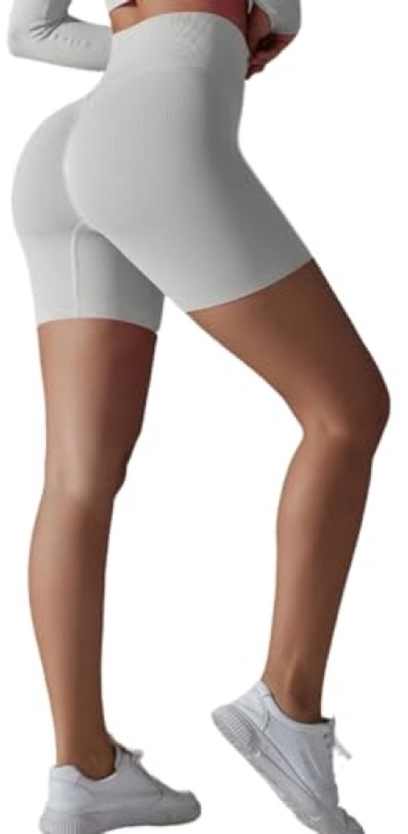 Dames sportshorts met hoge taille - Naadloze training shorts voor yoga en fitness — afbeelding 3
