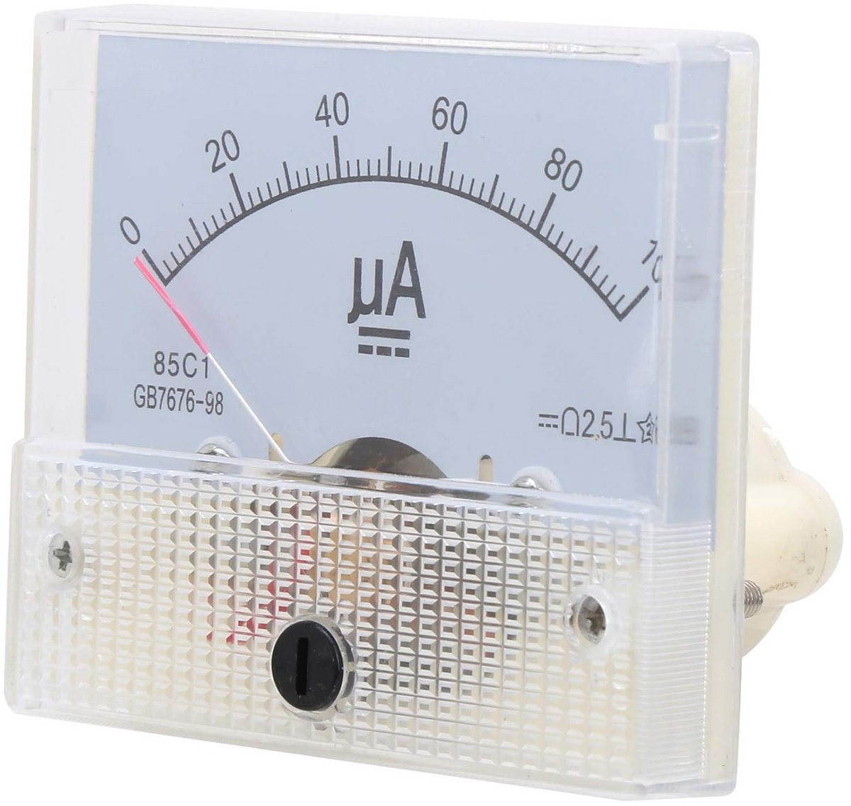 Analoge DC Stroommeter Pointer Type 0-100uA voor Paneelmontage