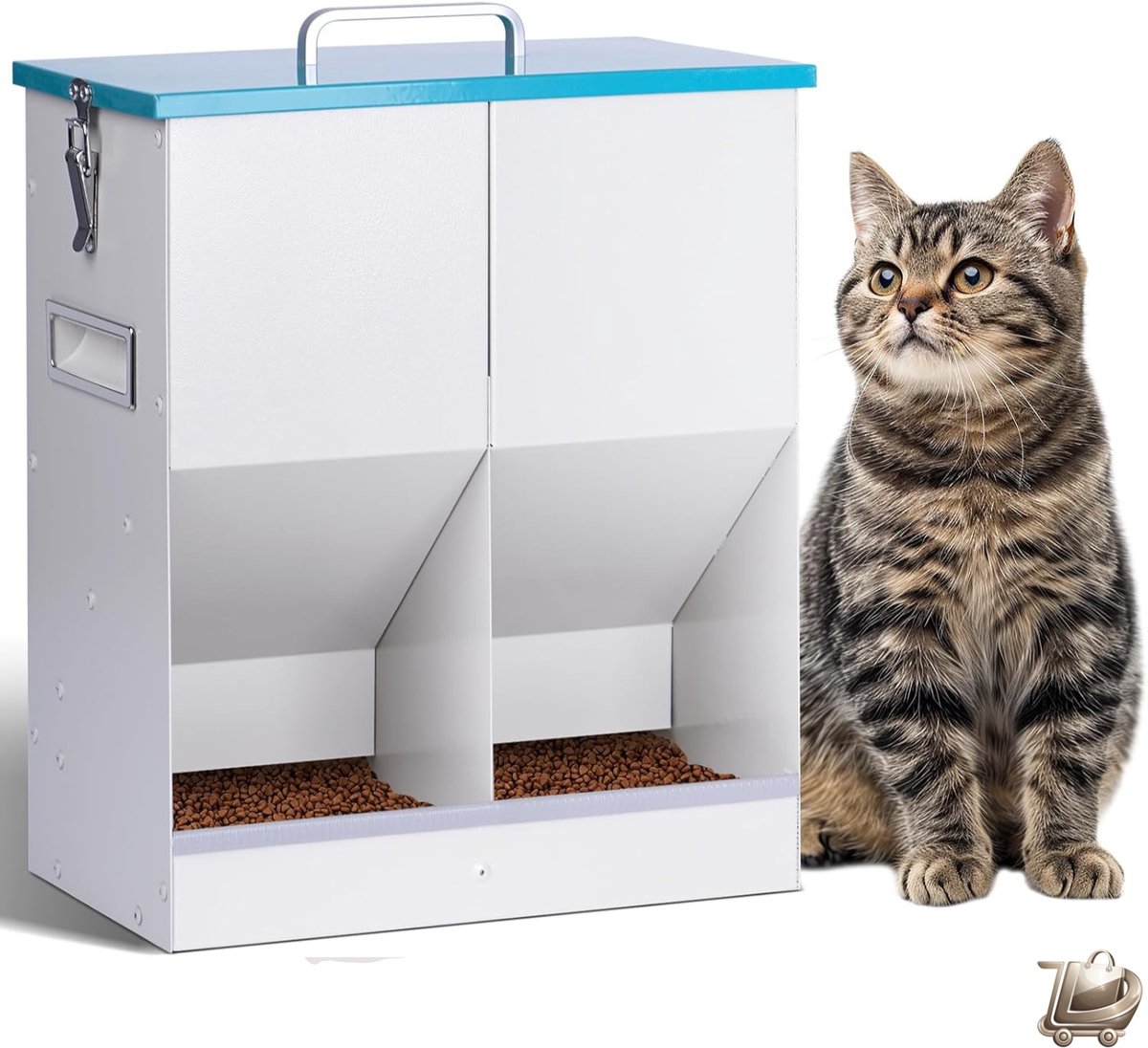 Automatische Voerautomaat 10L voor Katten met Dubbele - Automatische - €165,95