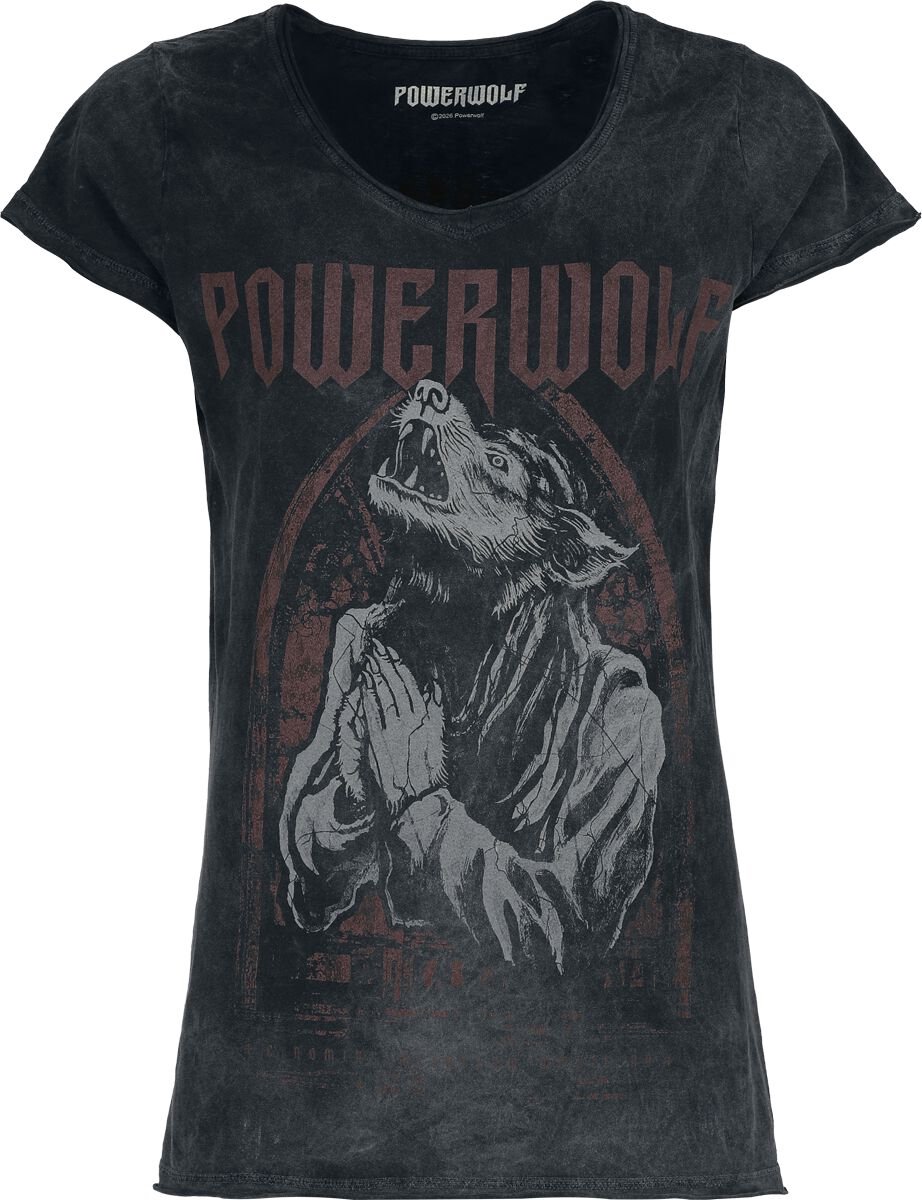 Powerwolf Lupus dei Dames T-shirt - houtskool - L