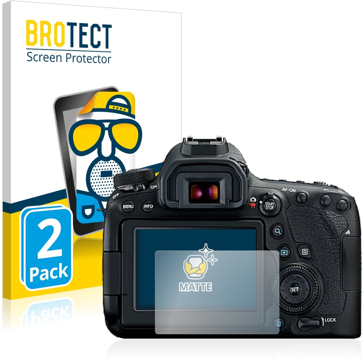 BROTECT - Screenprotector voor Canon EOS 6D Mark II - Folie Beschermfolie matte 2 Stuks