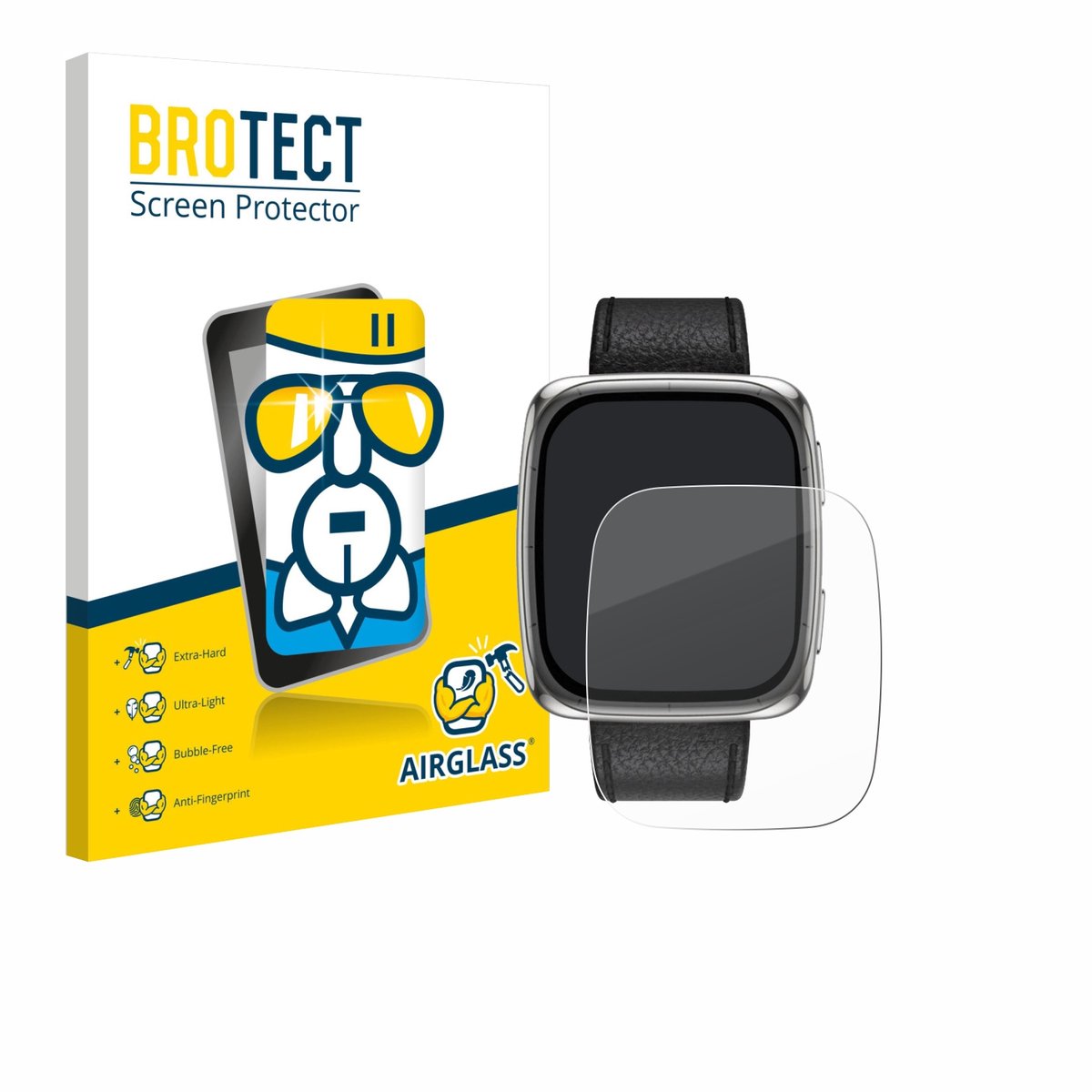 Screenprotector voor Amazfit Active 2 (rechthoekig) Beschermglas transparant