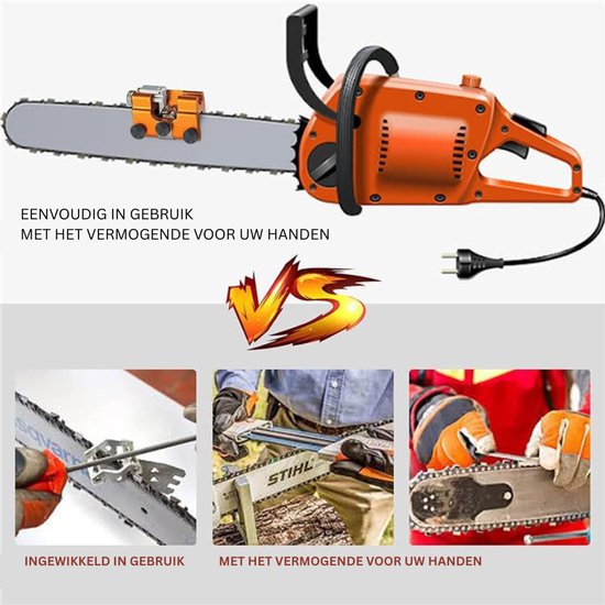 Swiphi® Kettingzaag slijper - Handslinger - Zaagkettingen - 5 Slijpkoppen — afbeelding 5