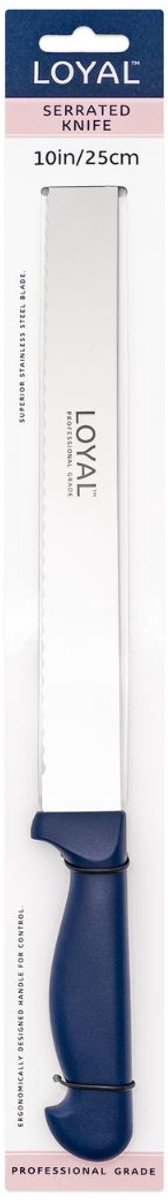 LOYAL 2-in-1 Gekarteld Mes en Paletmes 25cm