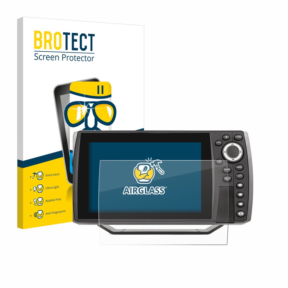 Screenprotector voor Humminbird Helix 7 Beschermglas transparant