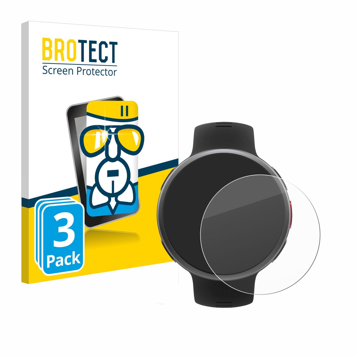 Screenprotector 3 Stuks voor Polar Vantage V2 Beschermglas transparant
