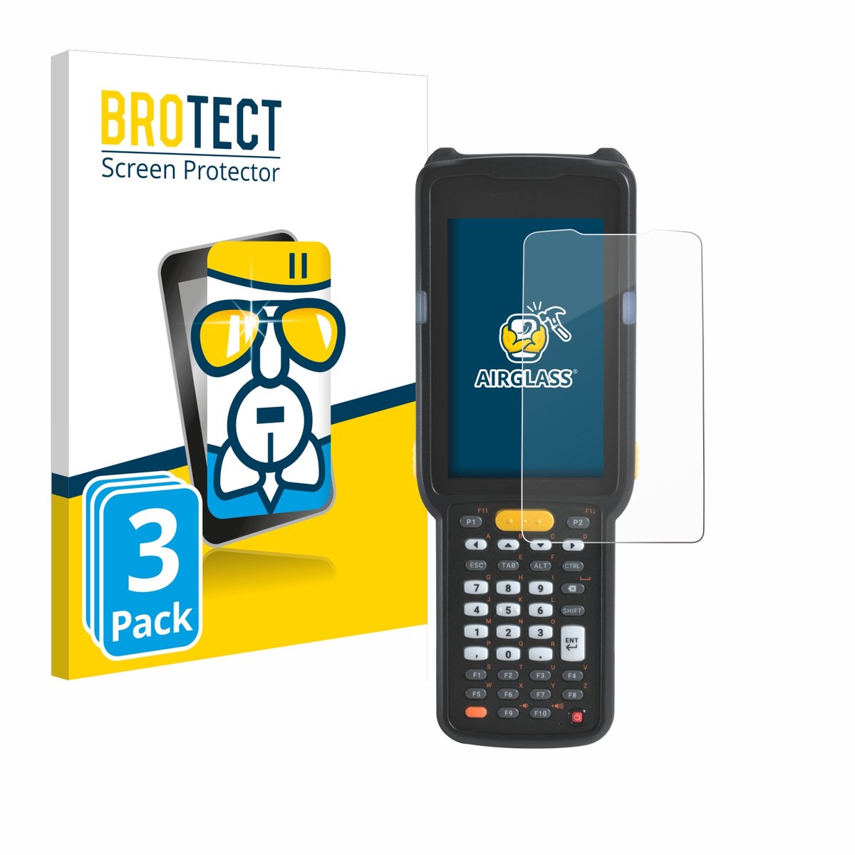 Screenprotector 3 Stuks voor Zebra MC330 Beschermglas transparant