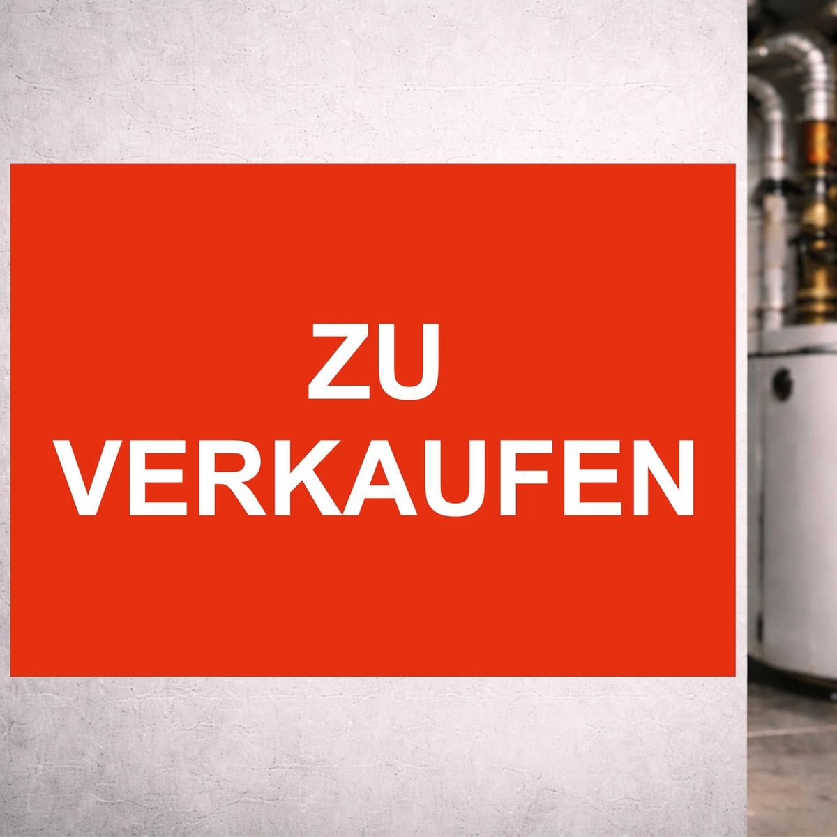 Veiligheidssticker Waarschuwing Te Koop A5 voor Bedrijf en Woning