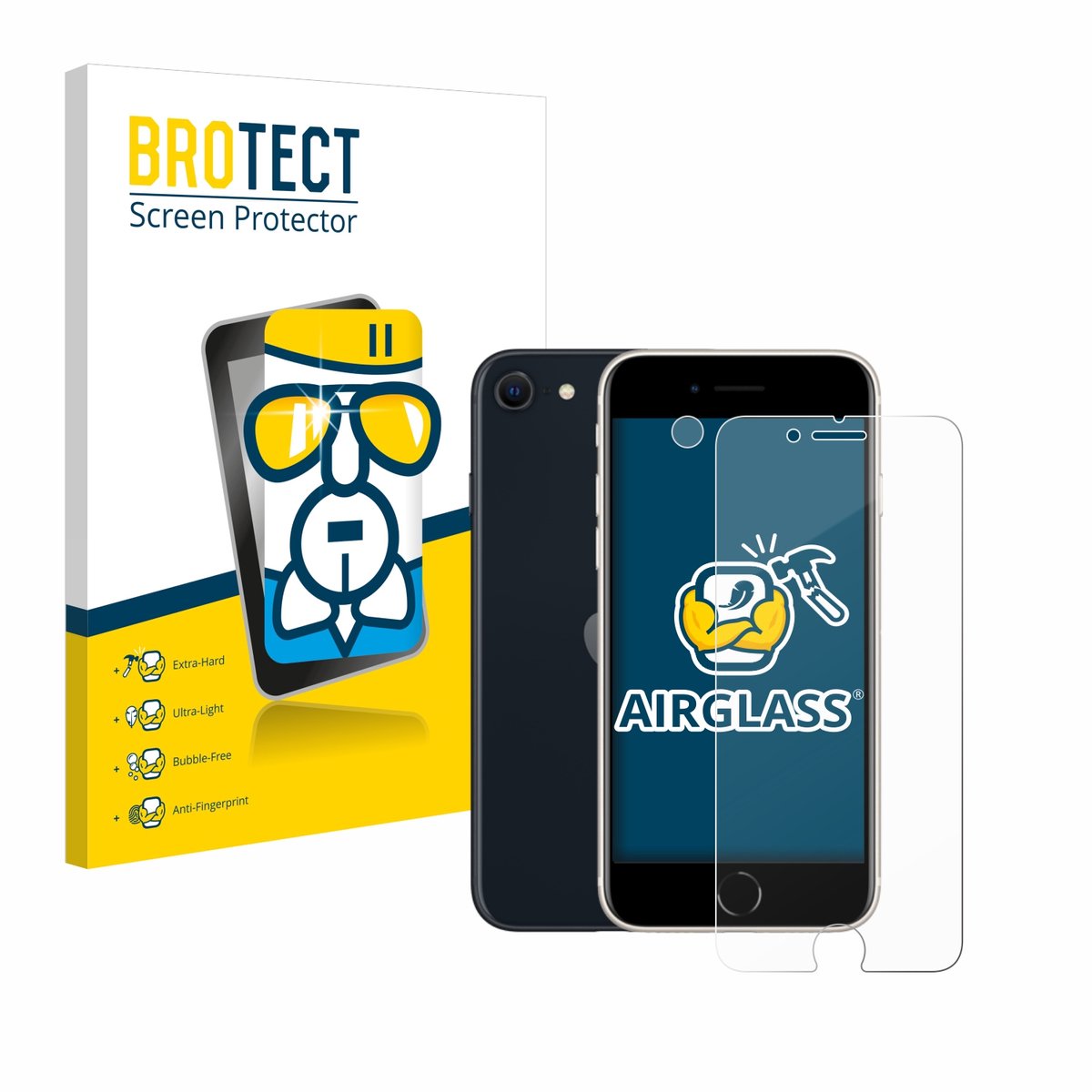 Screenprotector voor Apple iPhone SE 3 2022 (Voor+Camera) Beschermglas transparant