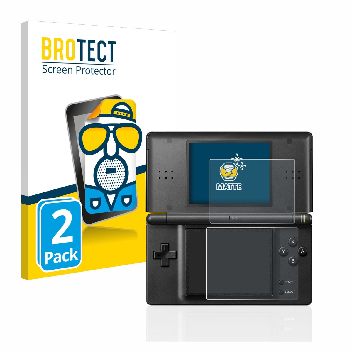 BROTECT - Screenprotector voor Nintendo DS LITE - Folie Beschermfolie matte 2 Stuks
